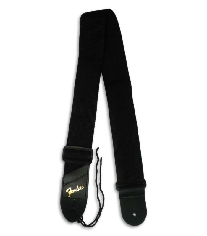 Photo of Fender strap with golden logo