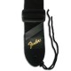 Extremity of Fender straps with golden logo 