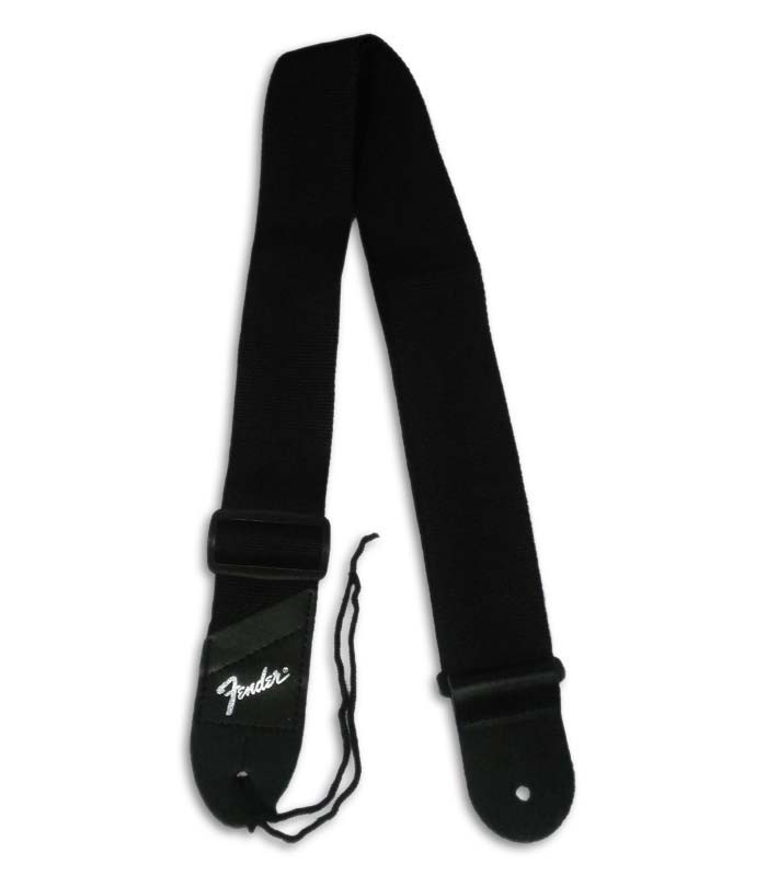 Foto da correia Fender com logo branco