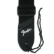 Extremidade da correia Fender com logo branco em 3 cores