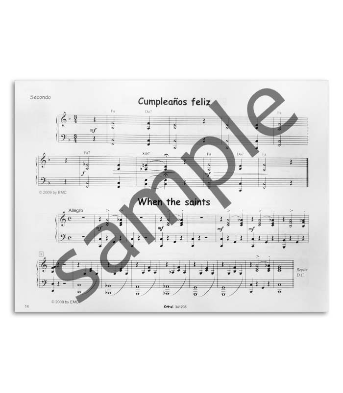 Sample page of book Clásicos y Populares para Piano Super Fácil Vol 2