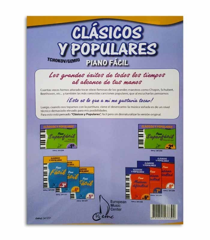 Libro Clásicos y Populares para Piano Fácil Vol 4 EMC341237