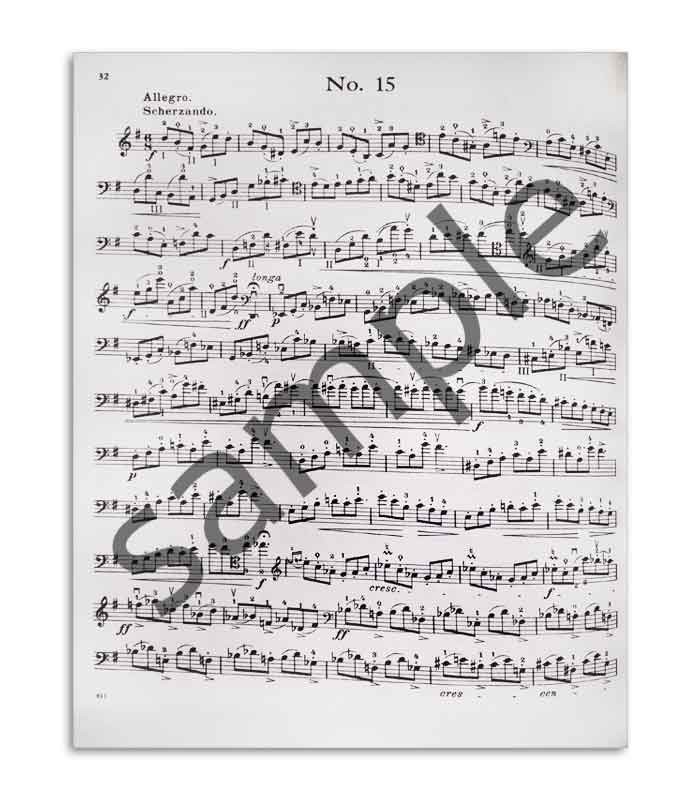 Página de amostra do livro Popper Estudos para Violoncelo OP 73 811