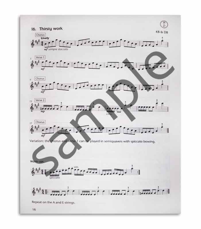 Amostra de página do livro Blackwell Fiddle Time Sprinters 3 CD 