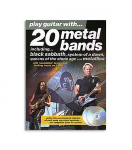 Play Guitar With 20 Metal Bands Book CD