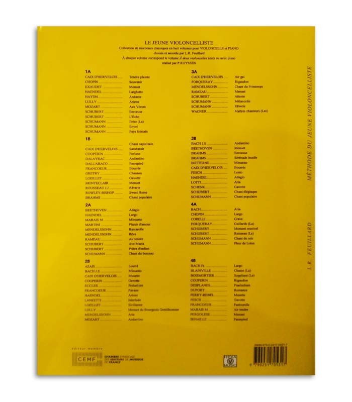Capa del libro Feuillard Méthode du Jeune Violoncelliste J3102