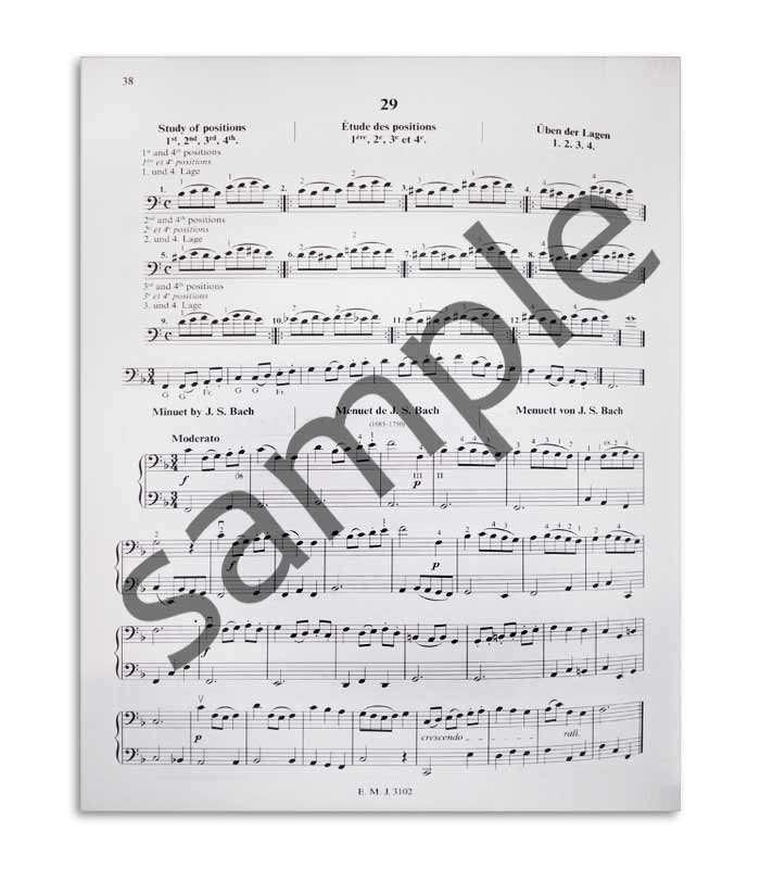 Amostra de página do livro Feuillard Método Jovem Violoncelista J3102