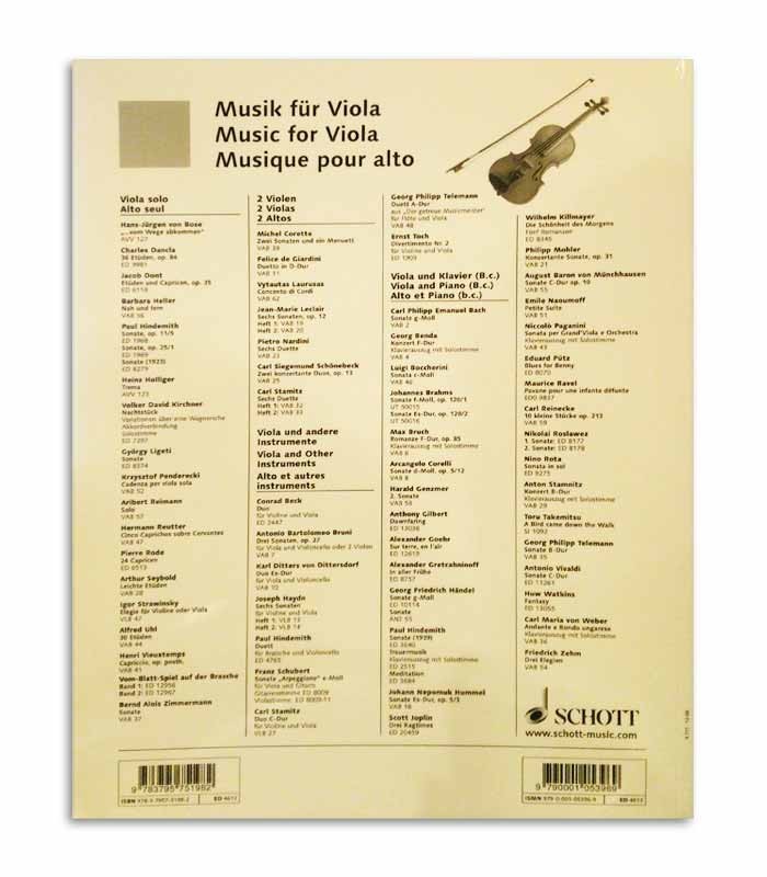 Livro Berta Volmer para Viola de Arco ED4613