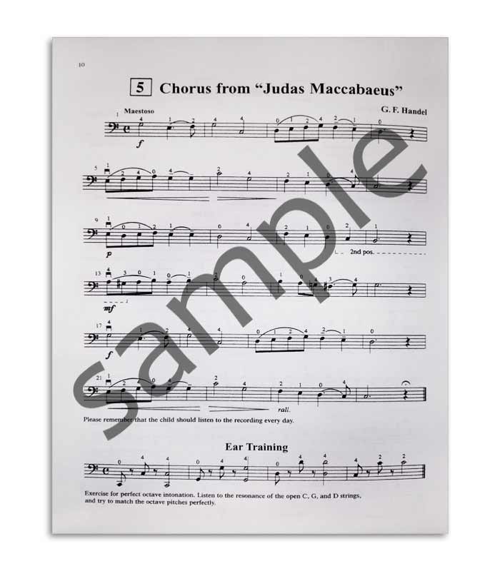Muestra de página del libro Suzuki Cello School Vol 2 EN MB42