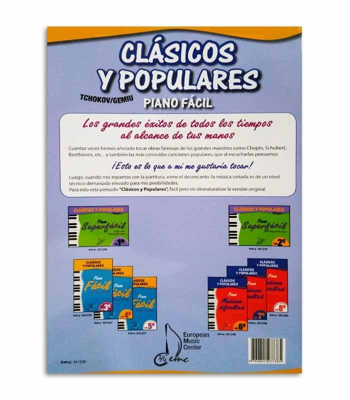 Libro Clásicos y Populares para Piano Fácil Vol 3 EMC341236