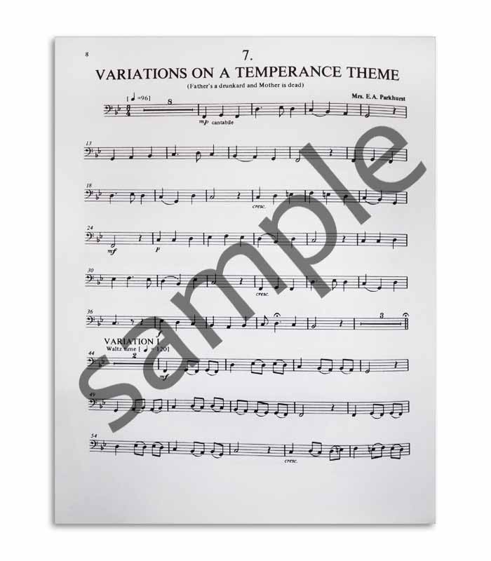 Sample page of the book Just Brass Tuba Solos