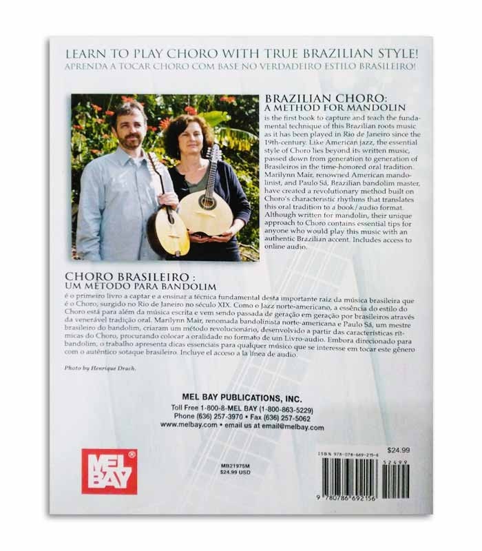 Livro Método para Bandolim Choro Brasileiro MB21975M