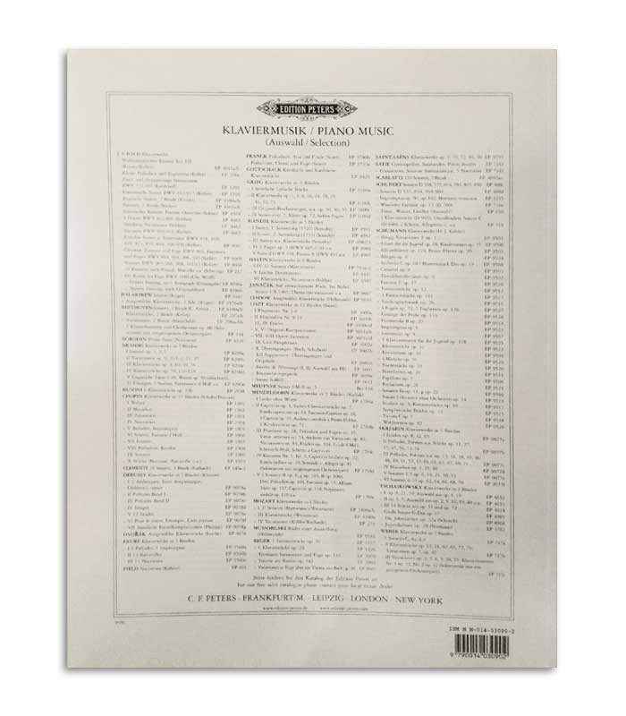 Book Peters Bach Toccaten BWV 910 916 EP4665