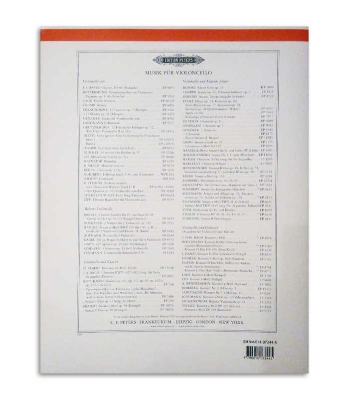 Libro Peters Bach 6 Suites para Violonchelo BWV 1007 1012 EP9054