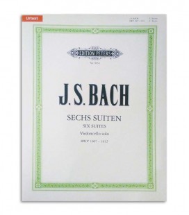 Livro Peters Bach 6 Suites para Violoncelo BWV 1007 1012 EP9054