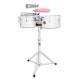 LP Timbales LP255S 12 13 Tito Puente Chrome with Stand
