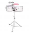 Timbales LP LP255S 12 13 Tito Puente Cromado com Suporte