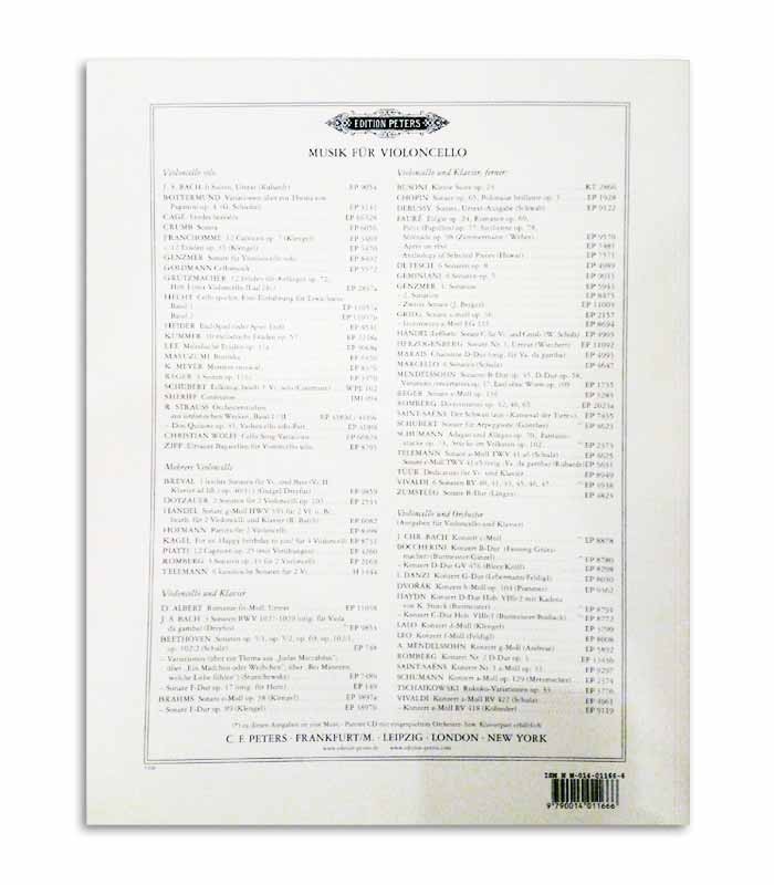 Libro Peters Duport 21 Estudos para Violonchelo EP2508a