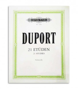Libro Peters Duport 21 Estudos para Violonchelo EP2508a