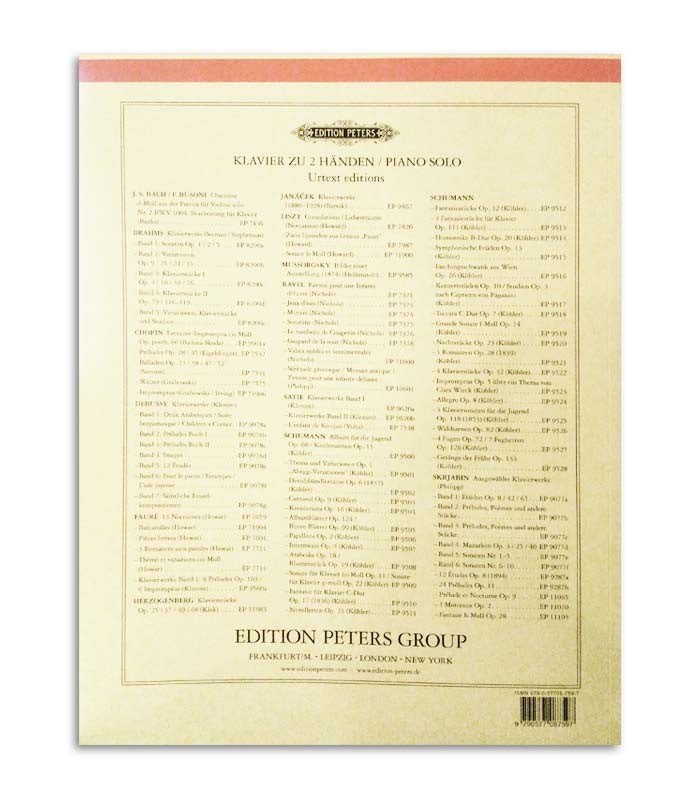 Livro Peters Chopin Impromptus EP71906