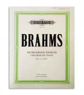 Brahms 3 Hungarian Dances Edition Peters