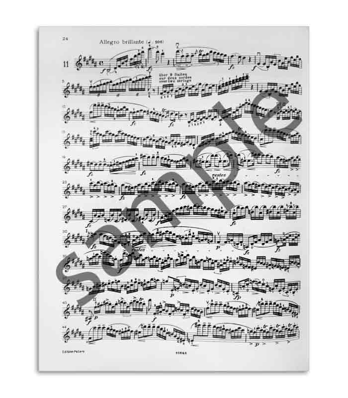 Livro Peters Rode 24 Caprichos para Violino EP281a