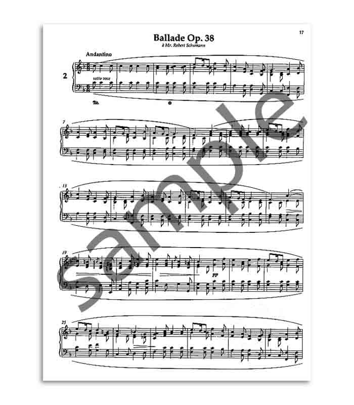 Libro Peters Chopin Baladas EP7531