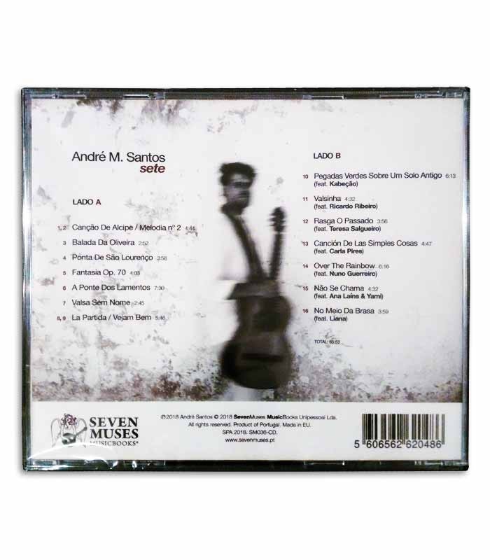 Back cover of CD André Santos Sete