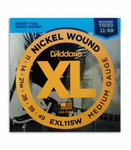 Jogo de Cordas DAddario EXL115W 011 049 para Guitarra Elétrica