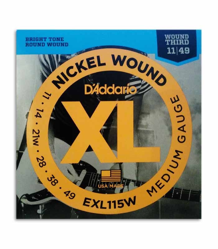 Juego de Cuerdas Daddário EXL115W 011 049 para Guitarra Eléctrica