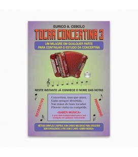 Livro Eurico Cebolo ACM 1 Método Mágico Tocar Concertina 3 com CD KIT