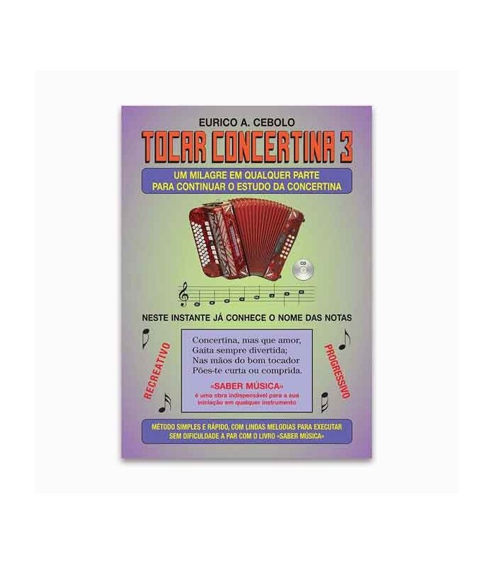 Eurico Cebolo Método Mágico Tocar Concertina 3 con CD KIT