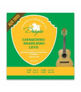 Juego de Cuerdas Dragão 083 para Cavaquinho Brasilero Leve Acero Inox
