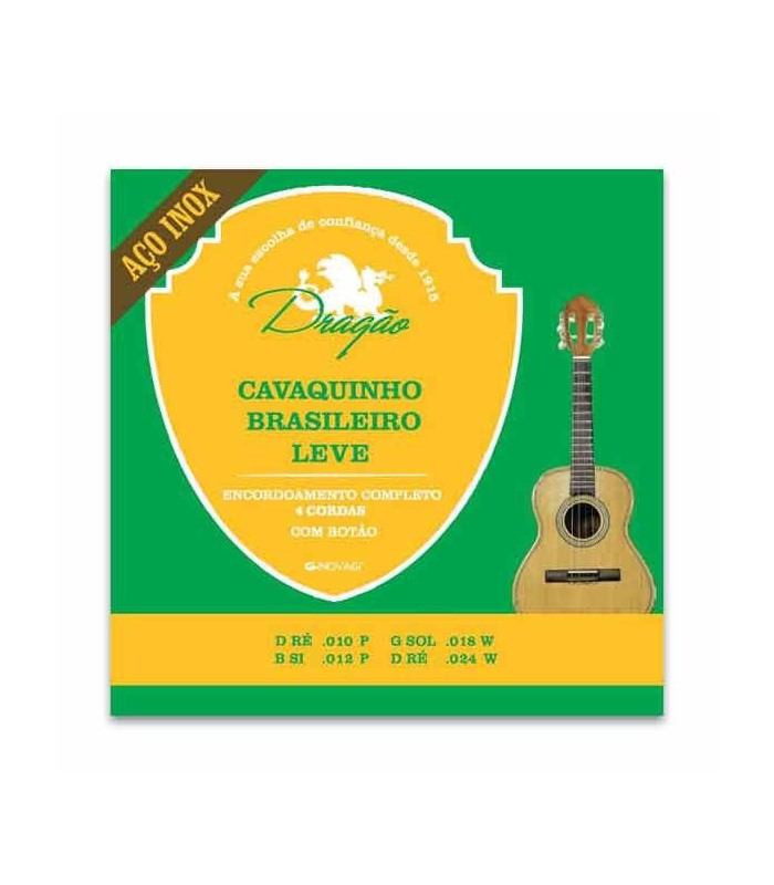 Juego de Cuerdas Dragão 083 para Cavaquinho Brasilero Leve Acero Inox