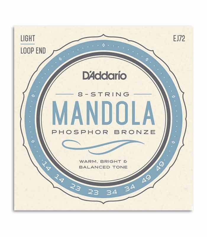 String Set Daddario EJ72 para Bandola 014 049