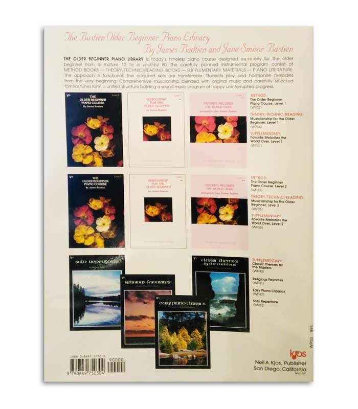 Book Bastien Curso de Piano para Principiantes Adultos in English Vol 2 WP33