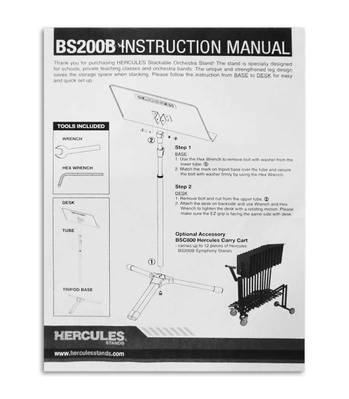 Manual of shelf Hercules BS200B Orquestra 