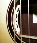 Acoustic Bass Guitar Deluxe Artimúsica 33133 bass soundhole with preamp image