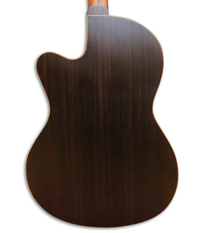 The back and the sides of the Acoustic Bass Guitar Deluxe Artimúsica 33133 are in solid indian rosewood