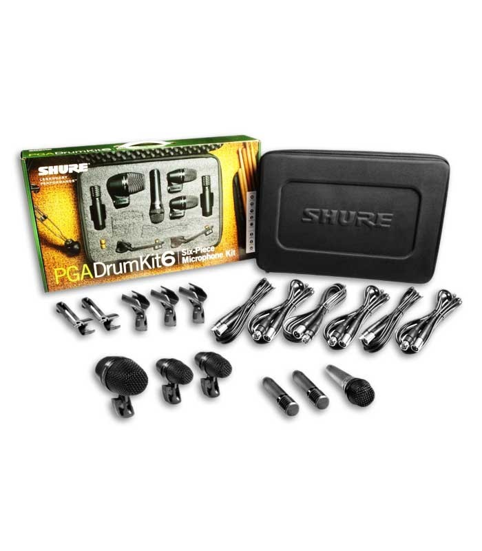 Kit 6 Micrófonos Shure SH Pgadrumkit6